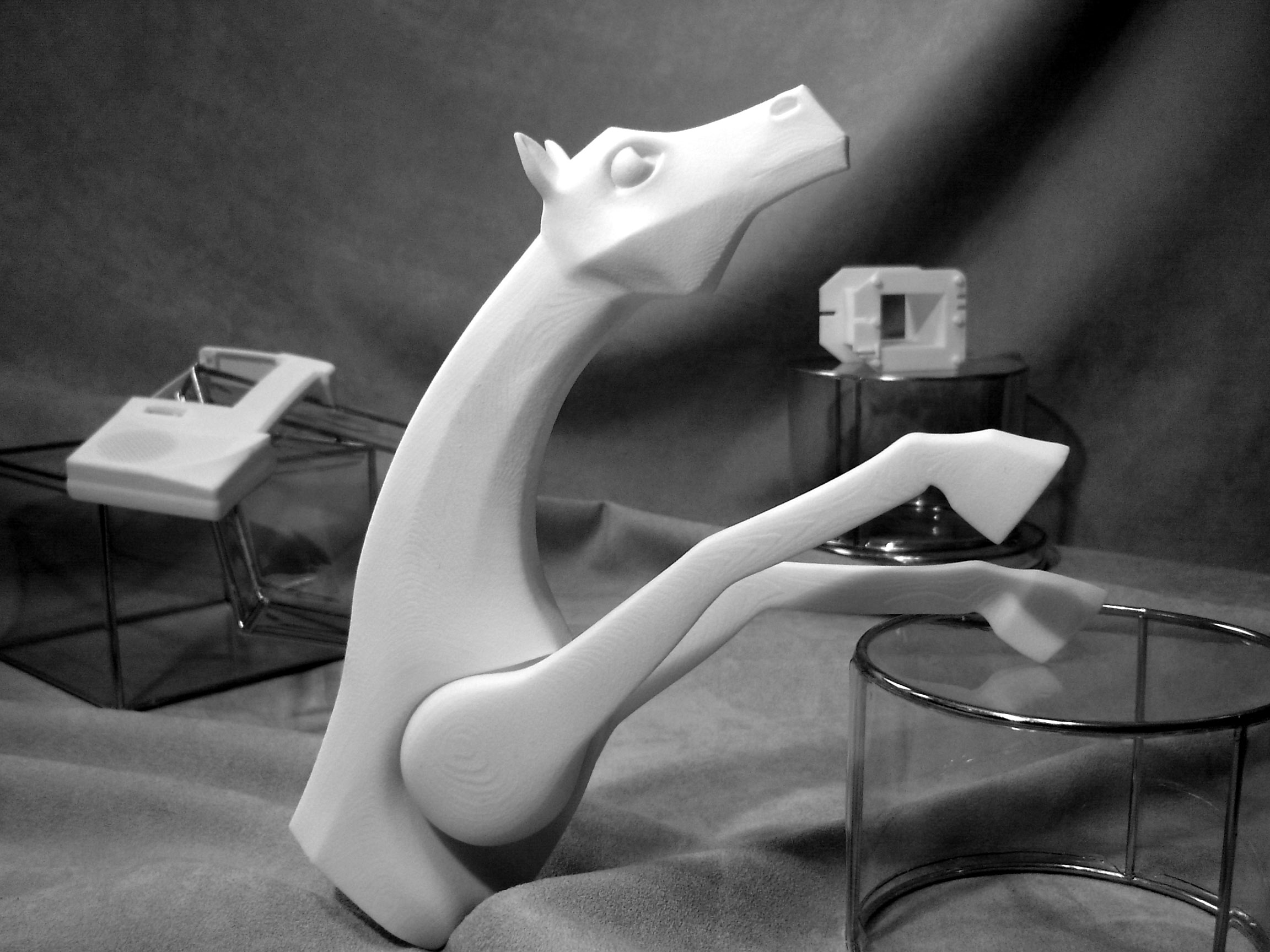 Rapid prototyping model of sculpted horse