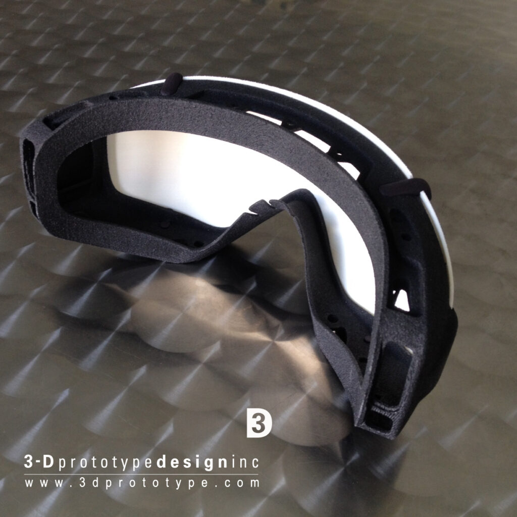 Durable functional 3D printed prototype part created using Selective Laser Sintering (SLS) technology at an Ontario facility